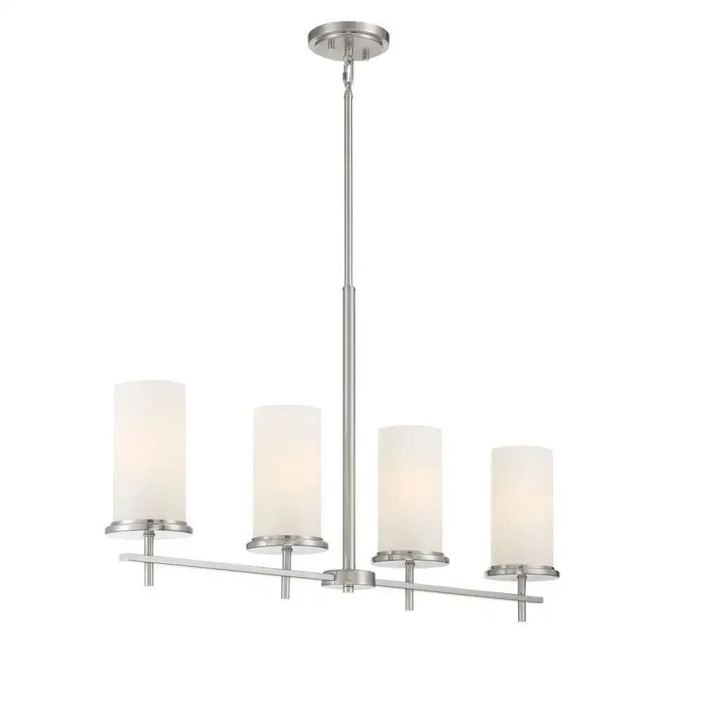 Bailey Street Home 71-Bel-2539200: Stylish 5-Light Island Chandelier with Brushed Nickel Finish