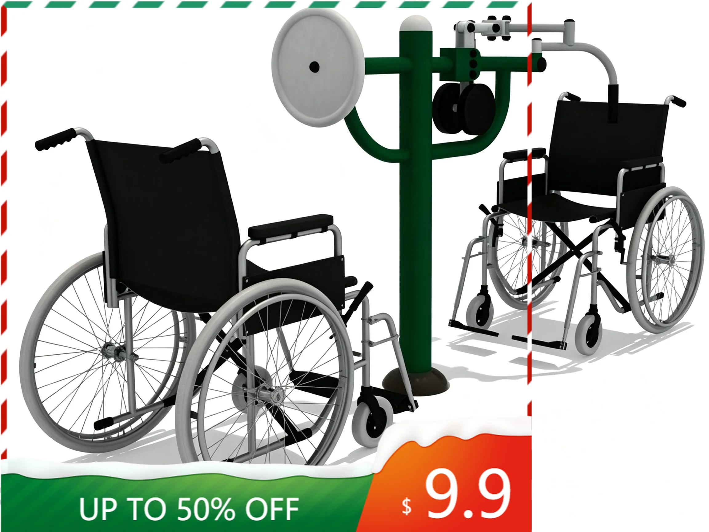 Dual‑User Inclusive Outdoor Workout Station Durable Multi‑Function Fitness Equipment for Handicap Rehabilitation Training