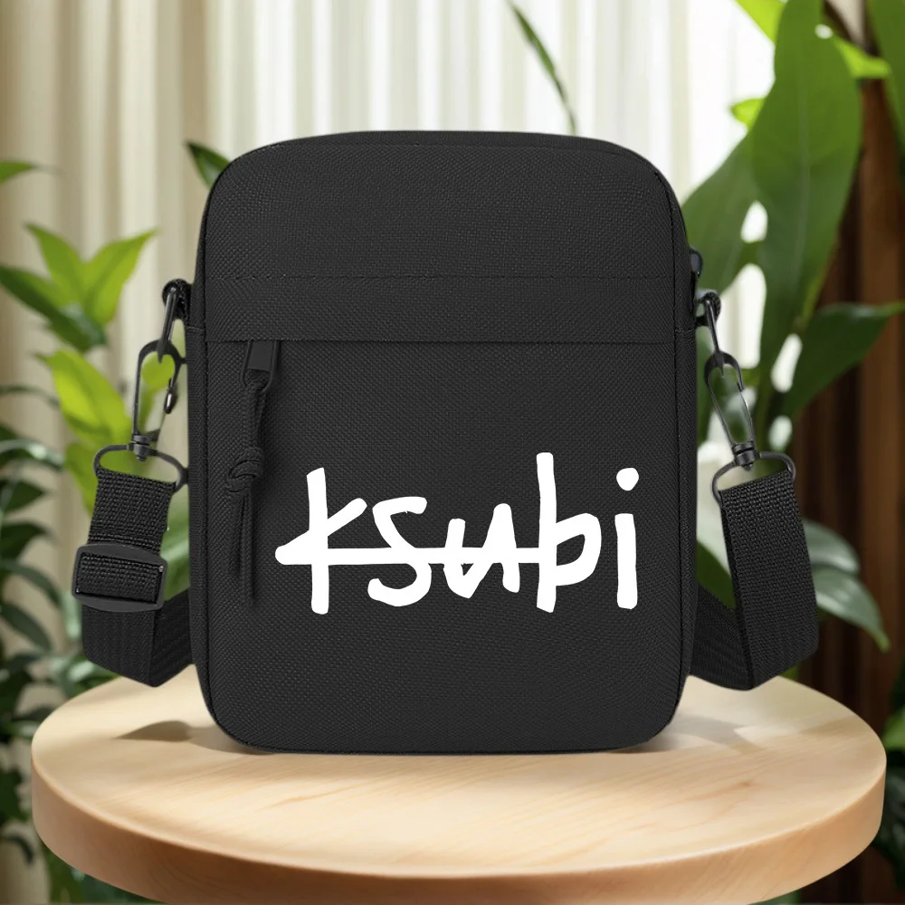 White brush style design Men Crossbody Bag Single Shoulder Women Cartoon Anime Film Printing Design Unisex
