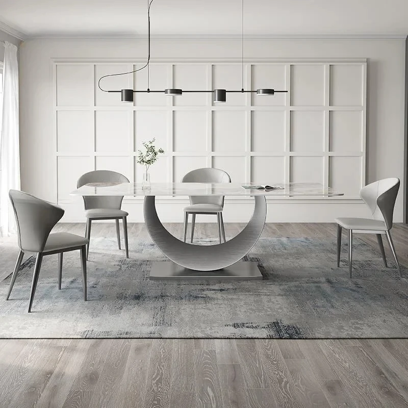 

Italian Dining Table Minimalist Luxury Rectangular Kitchen Creative Apartment Table Designer Muebles De Cocina Home Furniture