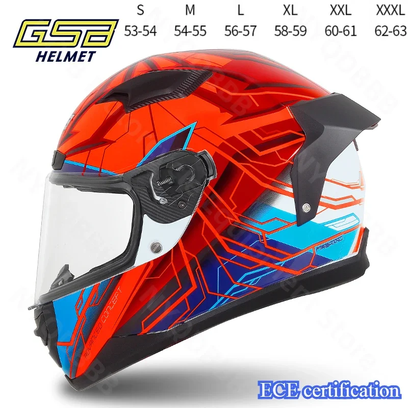 

GSB Motorcycle Helmet Full Coverage Motorcycle Helmet Personalized Cool Retro Rally Helmet Motorcycle Travel Equipment 371