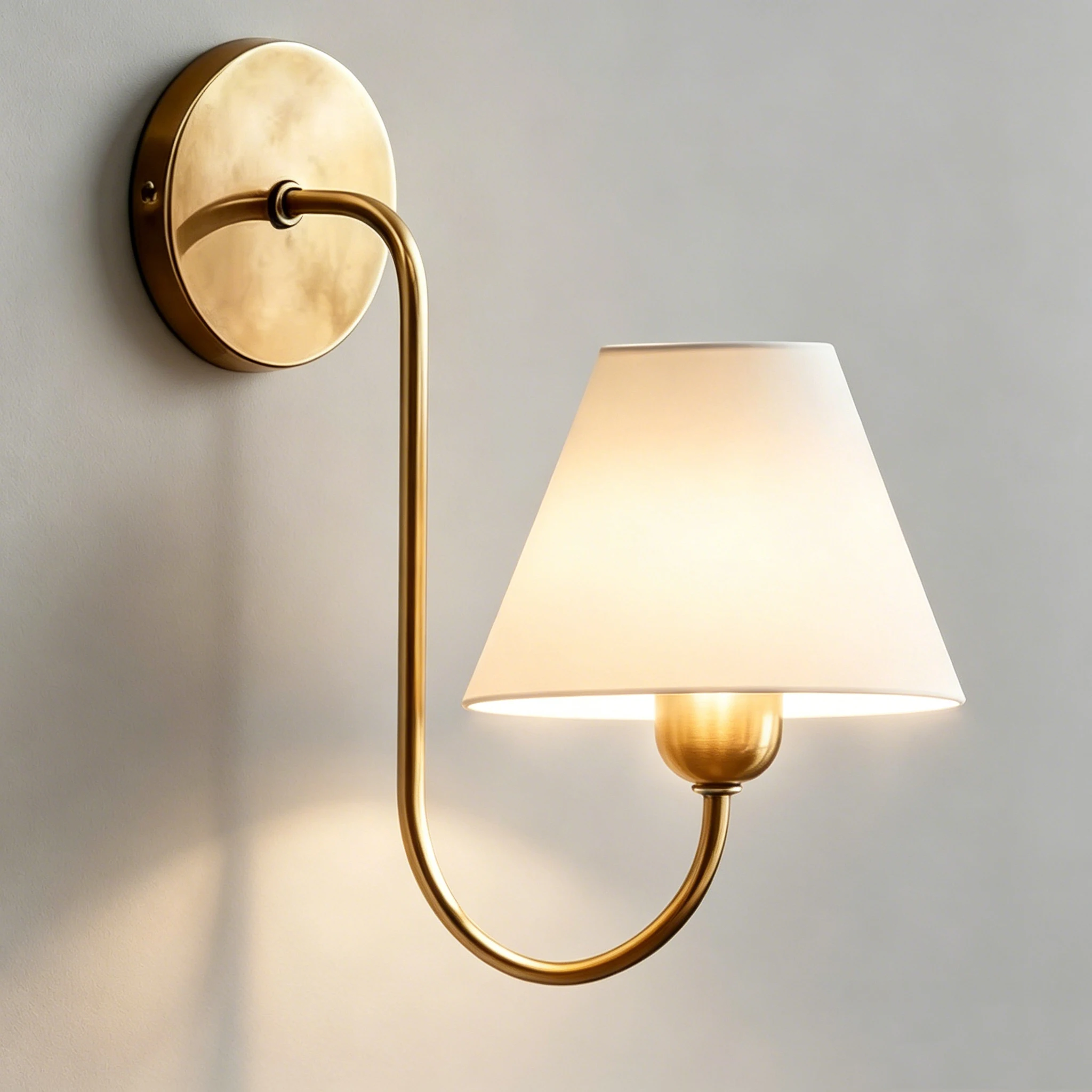 Creative European style Fabric Wall Lamp Bedroom Bedside Lamp Living Room Hotel Study Office Corridor Wall Light Brass Lamp