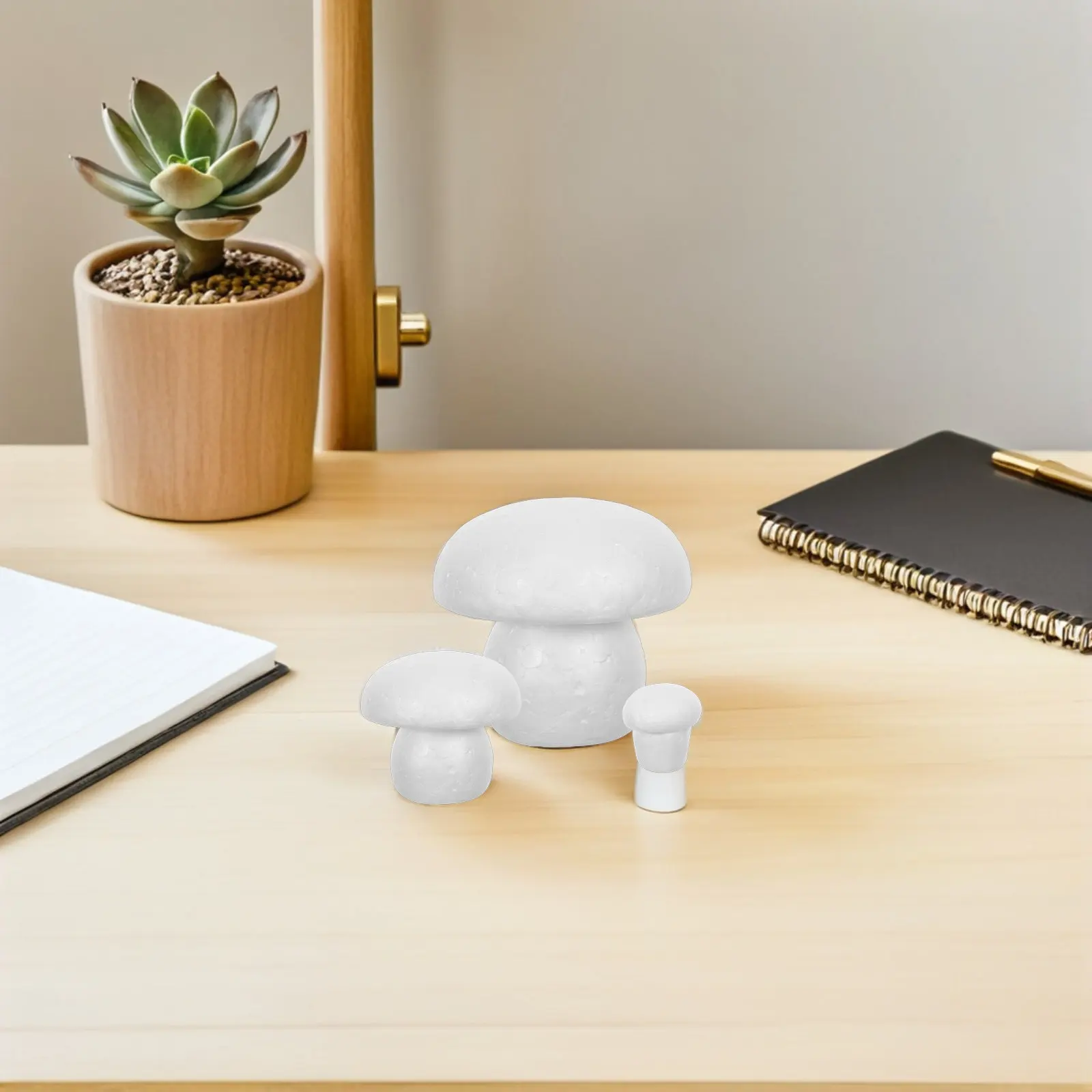 14Pcs Blank Foam Mushrooms Unfinished White Miniature Craft Decorations for DIY Painting Wedding Garden Ornaments Home Decor