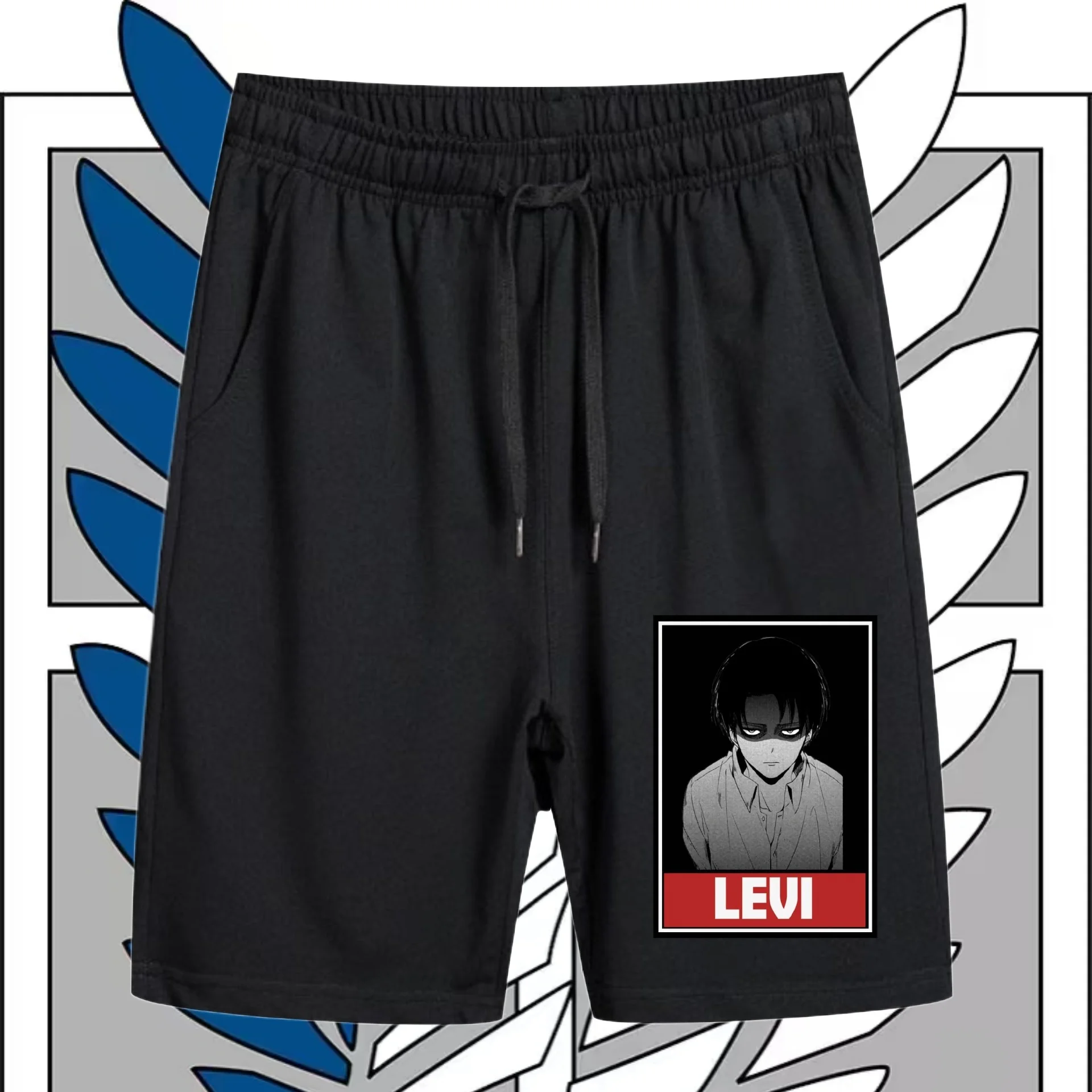 25/26 최신 핫 쇼츠 애니메이션 진격의 거인 주변기기 애니메이션 팬 3D 프린팅 반바지 여름 성인 남성 캐주얼 패션 반바지