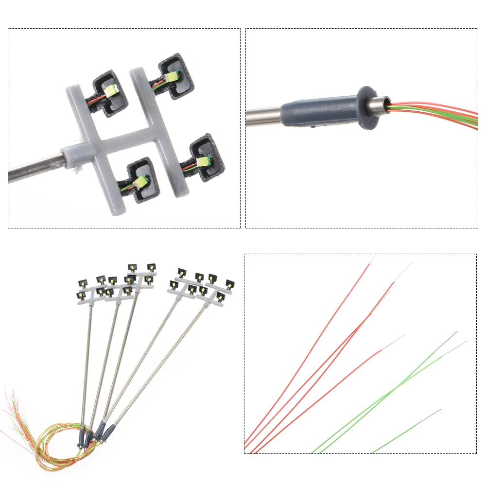 5 szt. Modelowe lampy uliczne, lampy drogowe, lampy kolejowe, lampy ogrodowe, lampy na plac zabaw, sceneria, oświetlenie LED, skala 1:100, 115 mm