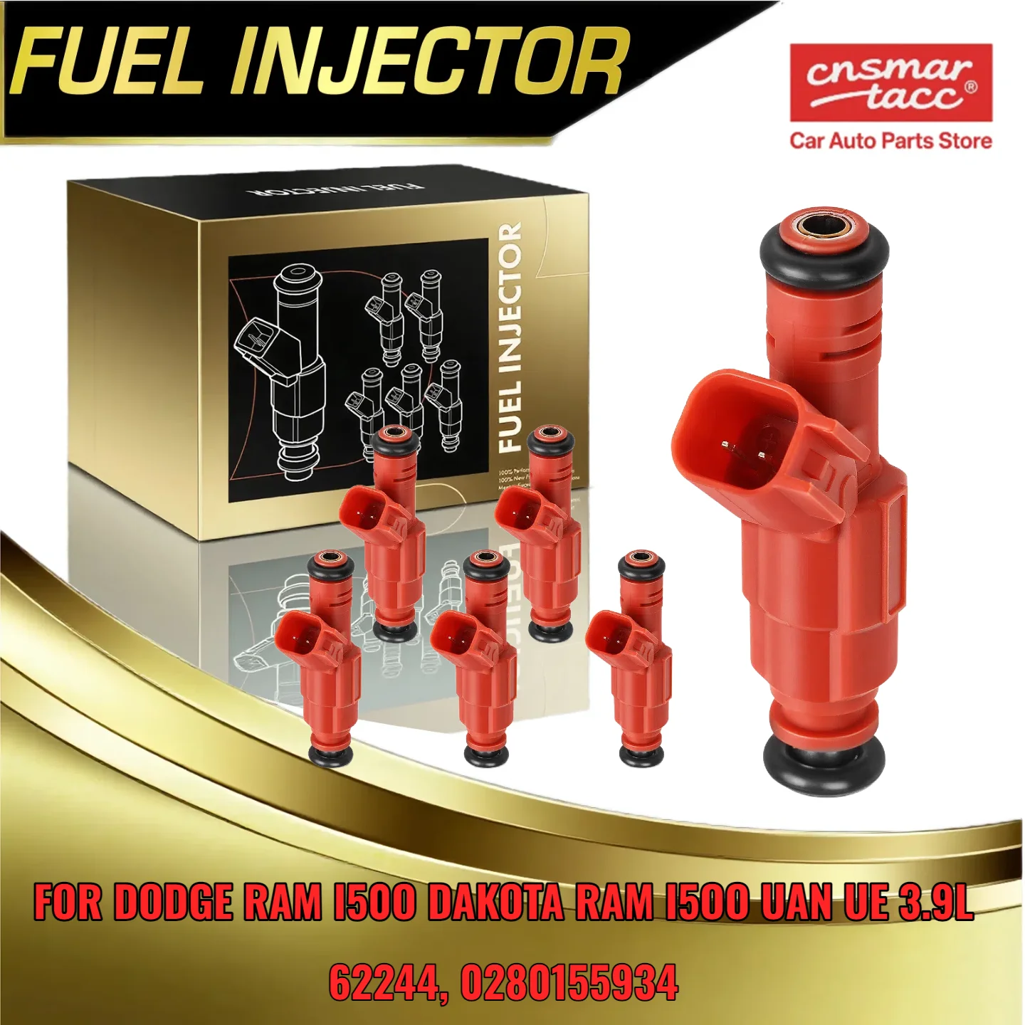 6x inyector de combustible para Dodge Dakota para Dodge Ram Van 2000 2003 39L 62244 inyectores de repuesto