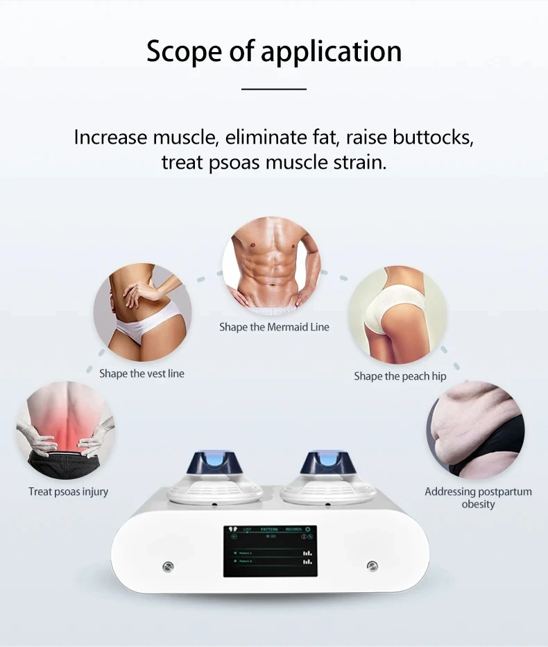 Portable Ems Electric Muscle Building Machines 2 Handles Lose Weight Slimming Abdominal Fat Reducer Stimulator Massage