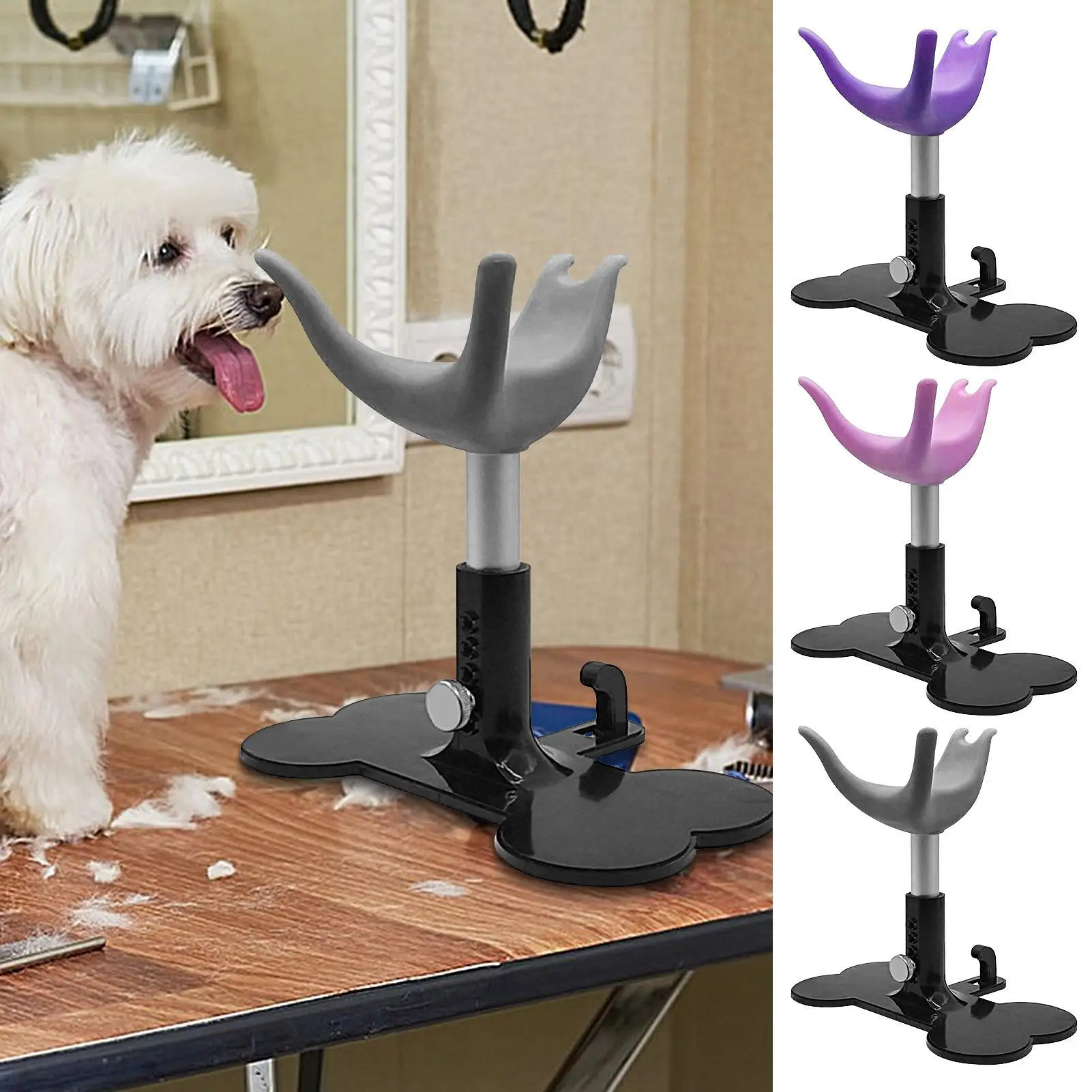 

Dog Grooming Stool Auxiliary Standing Support ABS + Silicone Soft Safe And Harmless Adjustable Height Suitable For Small Dog