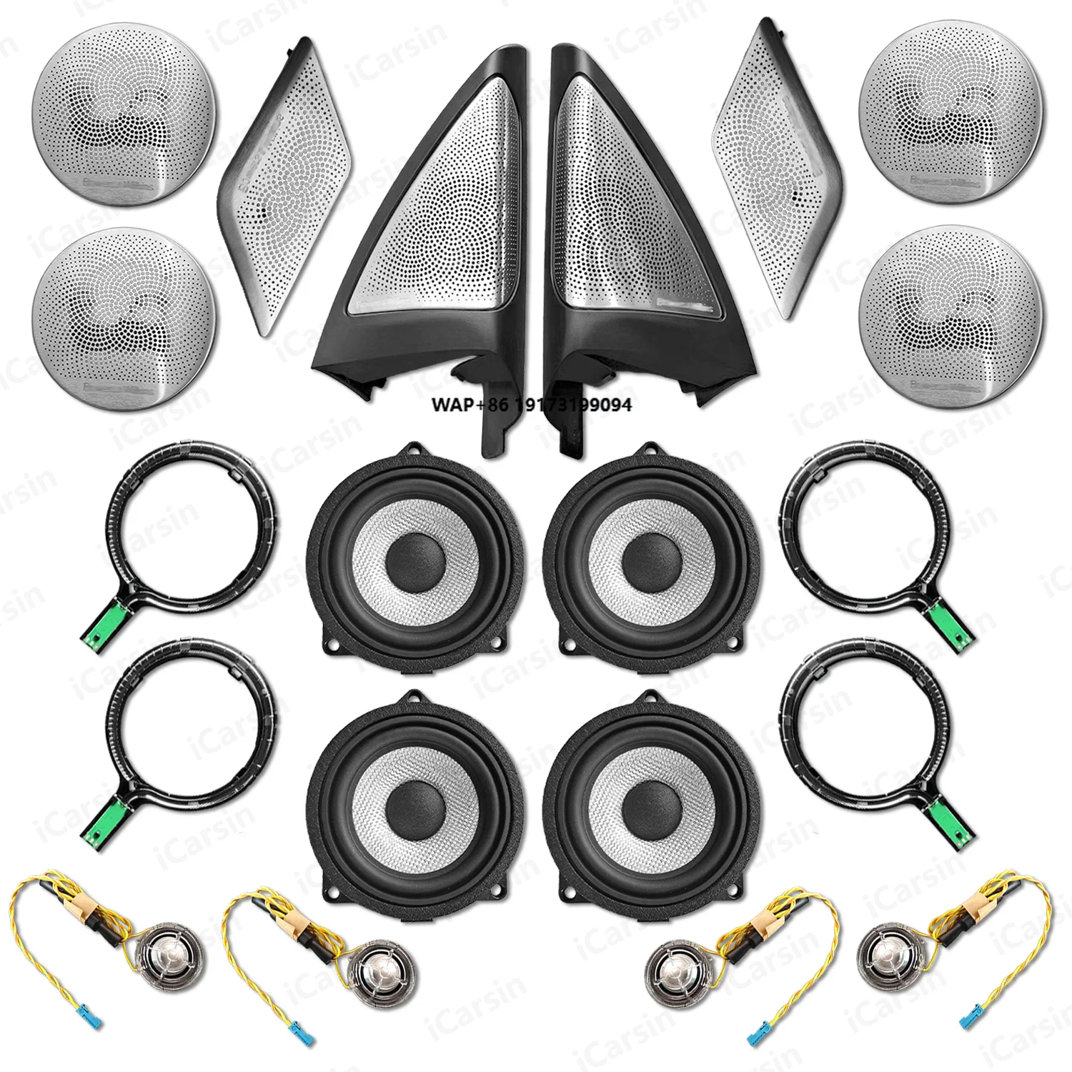 

ICarsin Upgrade RGB Car Interior Ambient Lighting Speaker Cover for B-MW X3 X4 G01 G02 2018-2023 Atmosphere Strip Accessories