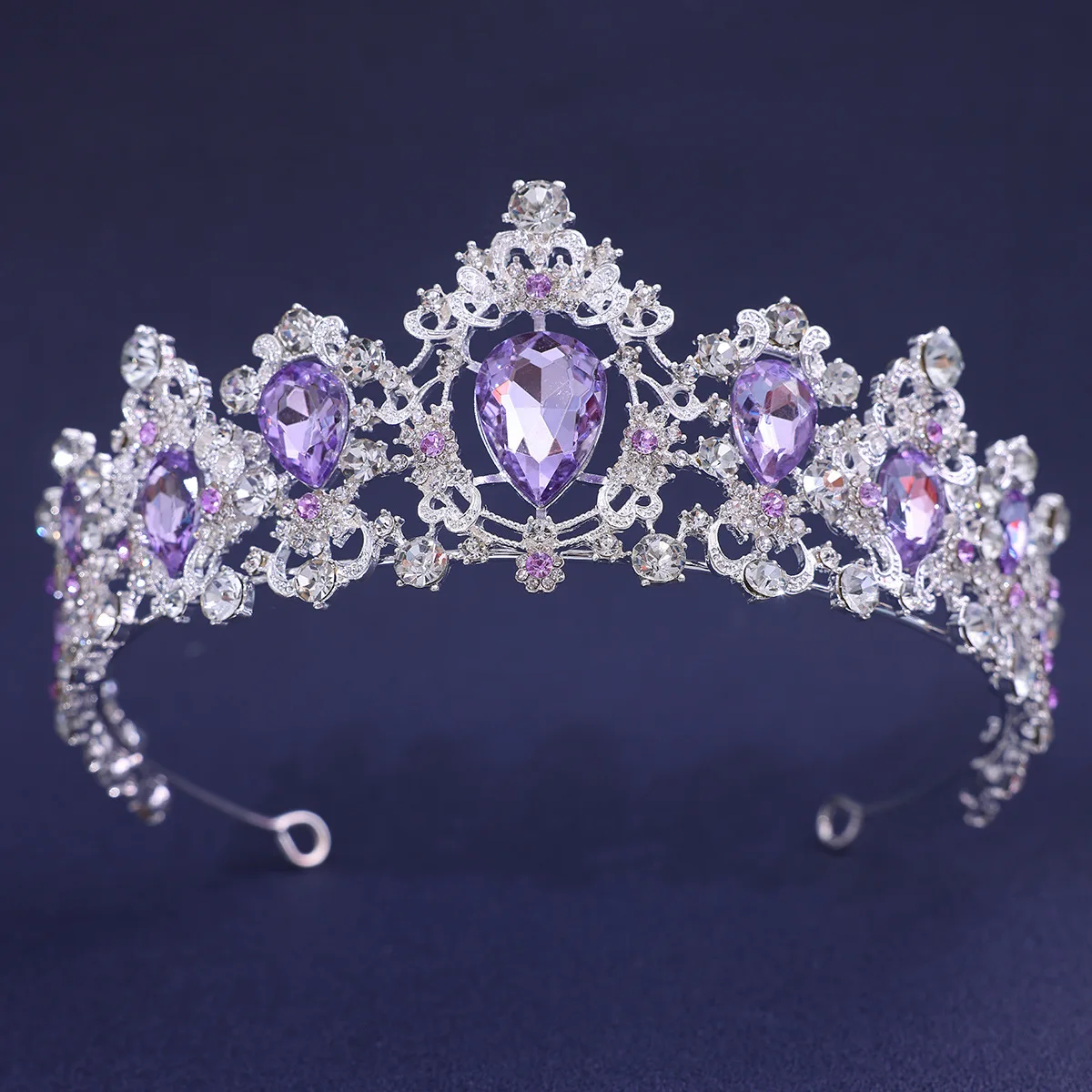 Baroque Crystal Crown Tiara For Women Bride Vintage Rhinestone Prom Diadem Bridal Wedding Hair Accessories Jewelry Crown Tiara image 3