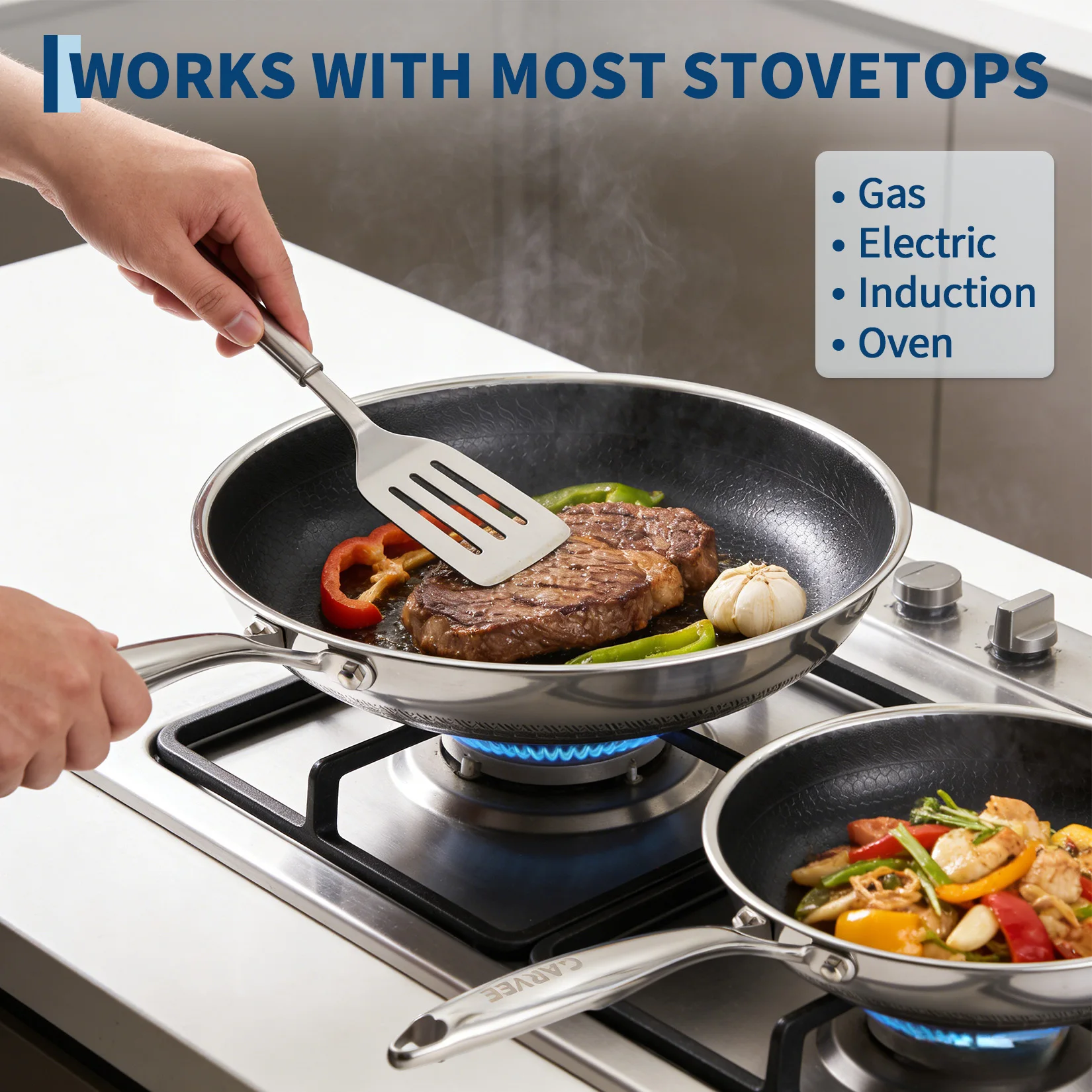 6 Piece Non-Stick Stainless St - Meal Prep Glass Containers Oven Safe recension och pris