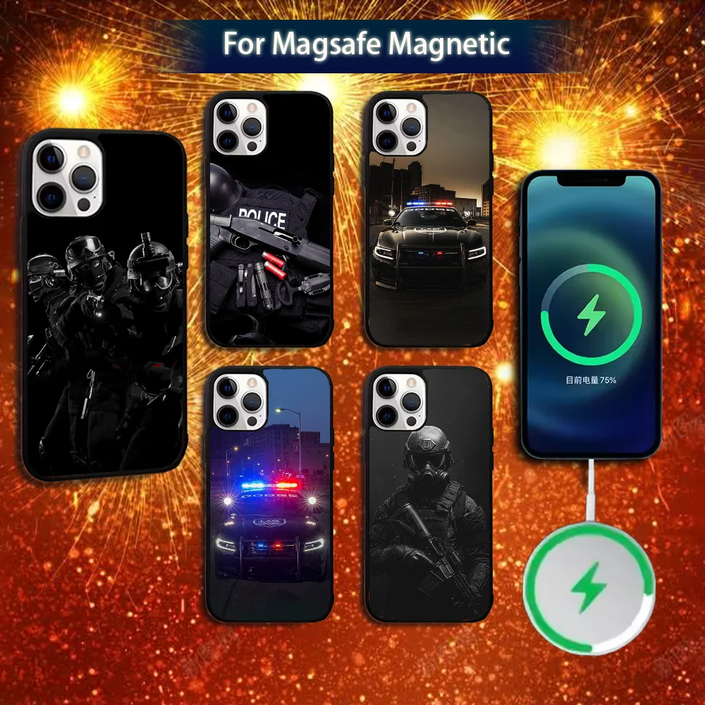 

Police FBI Cool Phone Case For iPhone 16e,16,15,14,13,12,11,Plus,Pro,Max,Mini Magsafe Magnetic Wireless Charging