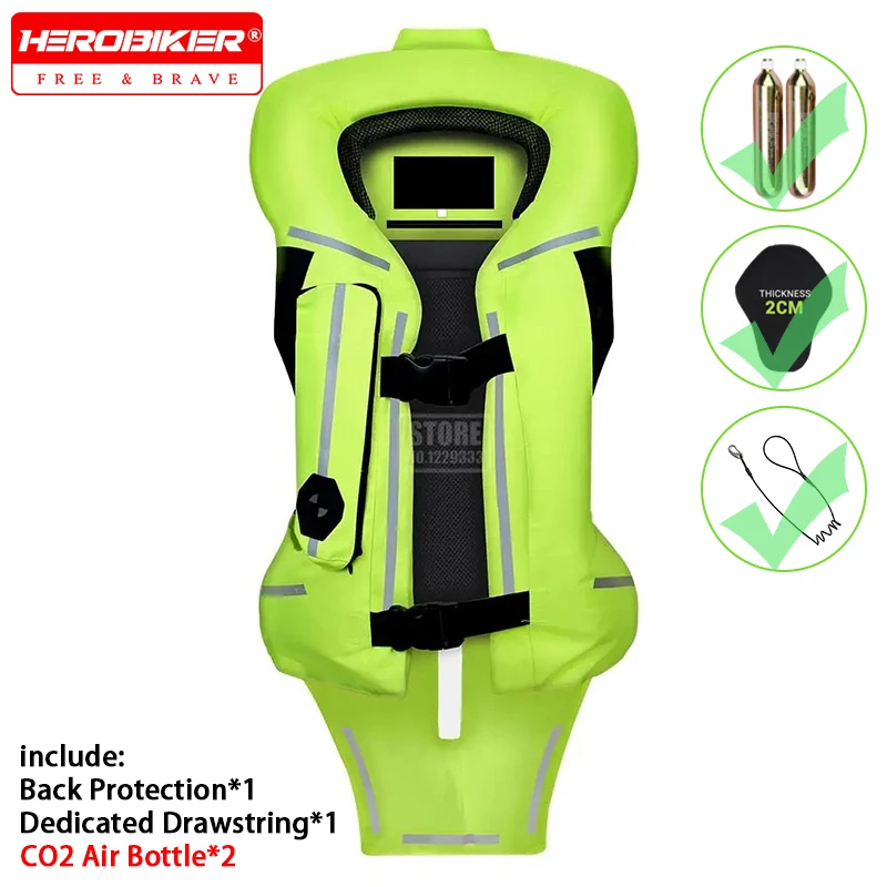 

Motorcycle Airbag Vest Motorbike Body Protective Jacket Reflective Motocross Air Bag Riding Moto Vest Protective Anti-Fall