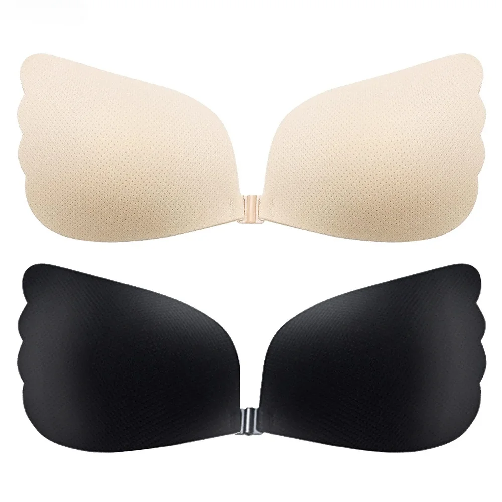 Push Up Sticky Bra for Women,Nipple Cover Invisible Bras,Adhesive Silicone Bra for Wedding Sticky Backless Strapless