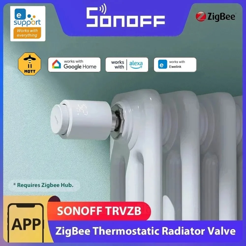 sonoff-trvzb-zigbeeサーモスタット式ラジエーターバルブドングルeブリッジpスマートホーム暖房霜害防止リモートグループコントロール
