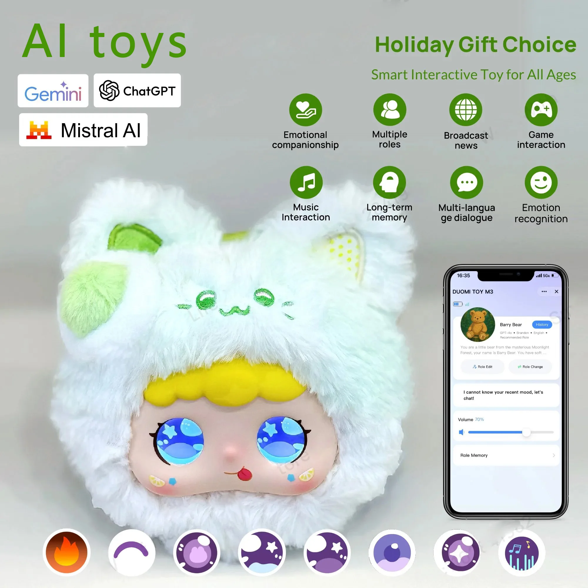 AI toy - Your child's dedicated AI playmate, for warm interactions anytime, anywhere. A perfect gift for children