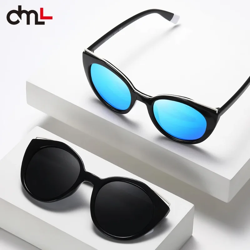 

DML Fashion Metal Oval Sunglasses Women Designer Luxury Man/Women Double Pinyin Sun Glasses Polarized HD Lens UV400 Outdoor