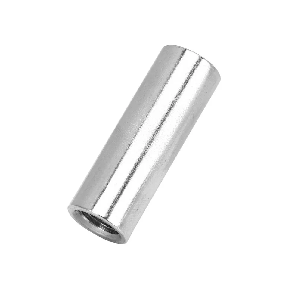 10pcs Fine Thread Female Thread Coupling Nut Metric Fastene Round Shape Round Rod Connector Stud Nut Industrial Assembly