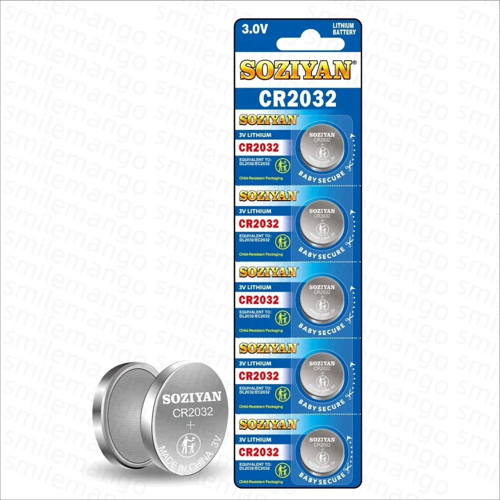 CR2032 3V Lithium Coin Battery DL2032 BR2032 Button Cell For Car Key Fob Motherboard Scale Watch Remote Control
