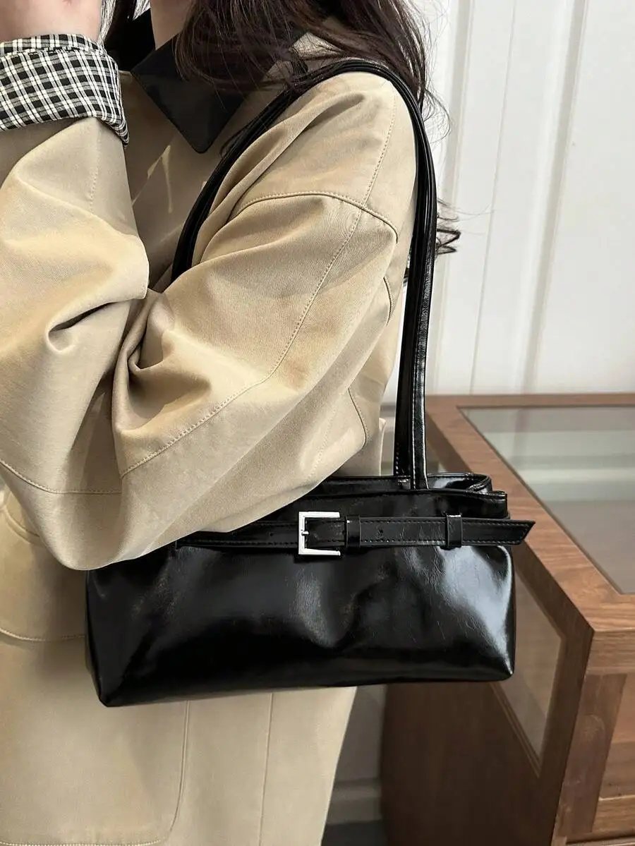 New Fashion Waist Bag With Metal Accessories, Suitable For Parties, Outings, Vacations, Shopping And Daily Use, Can Store Coins,