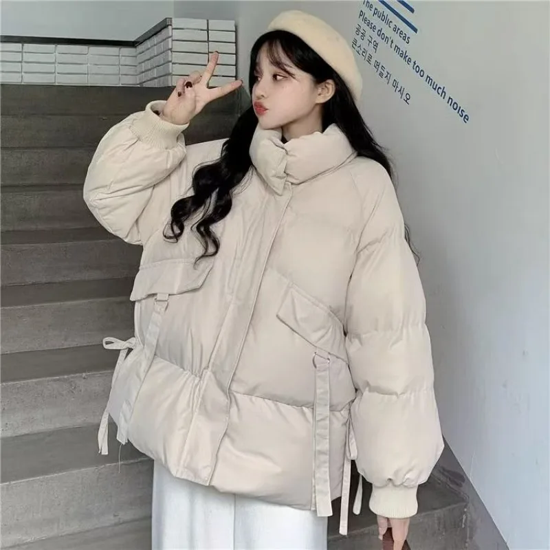 New Autumn Winter Short Parker Coat Jacket Women Thick Warm Coats Block Trend Hooded Comfortable Cotton Coat Parkas