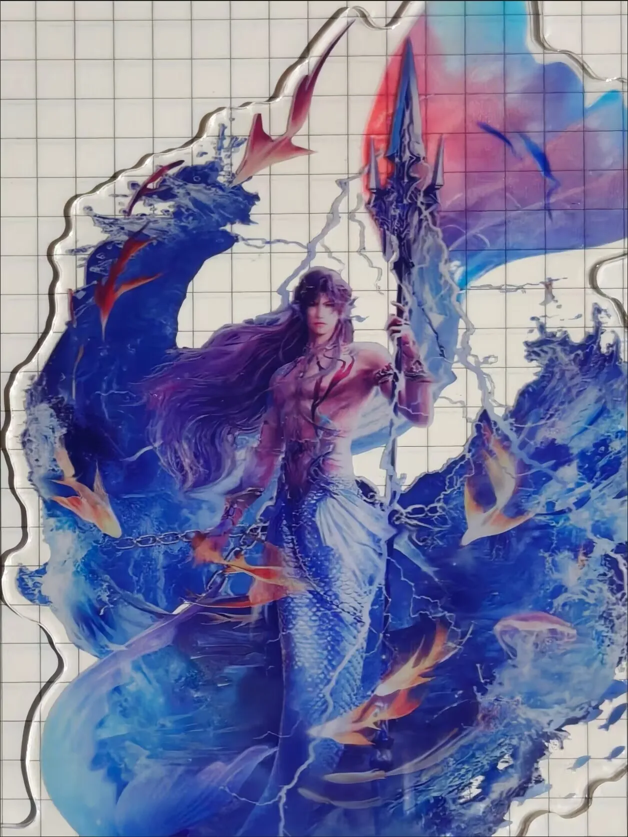 يتم تقديم بضائع الرسوم المتحركة "الحب والمساحة العميقة" و"Rafayel Qi Yu" Lemuria Sea God Standes لأفضل الأصدقاء