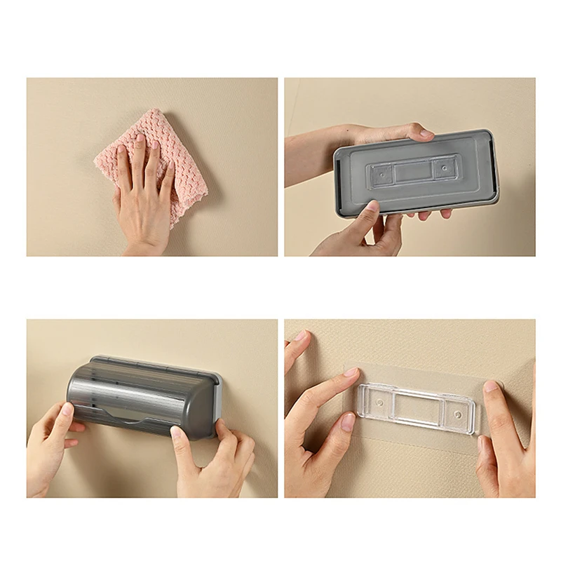 Garbage Bag Storage Box Non punching Kitchen Storage Containers Garbage Bags Organizer Kitchen Bathroom Garbage Bag Dispenser