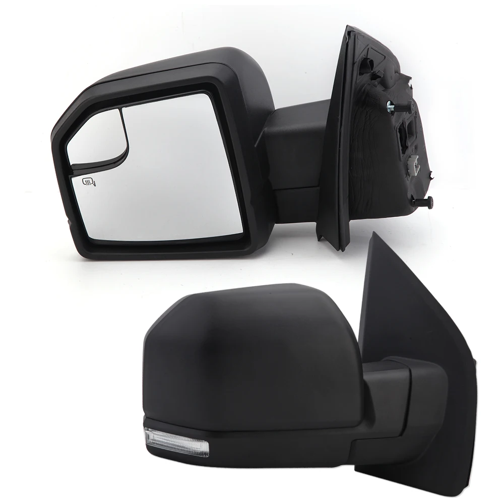 Car Accessories Black Wing Back Door Mirror US Version 6 Pin Rearview Side  For Ford F150 F-150 2015-2020