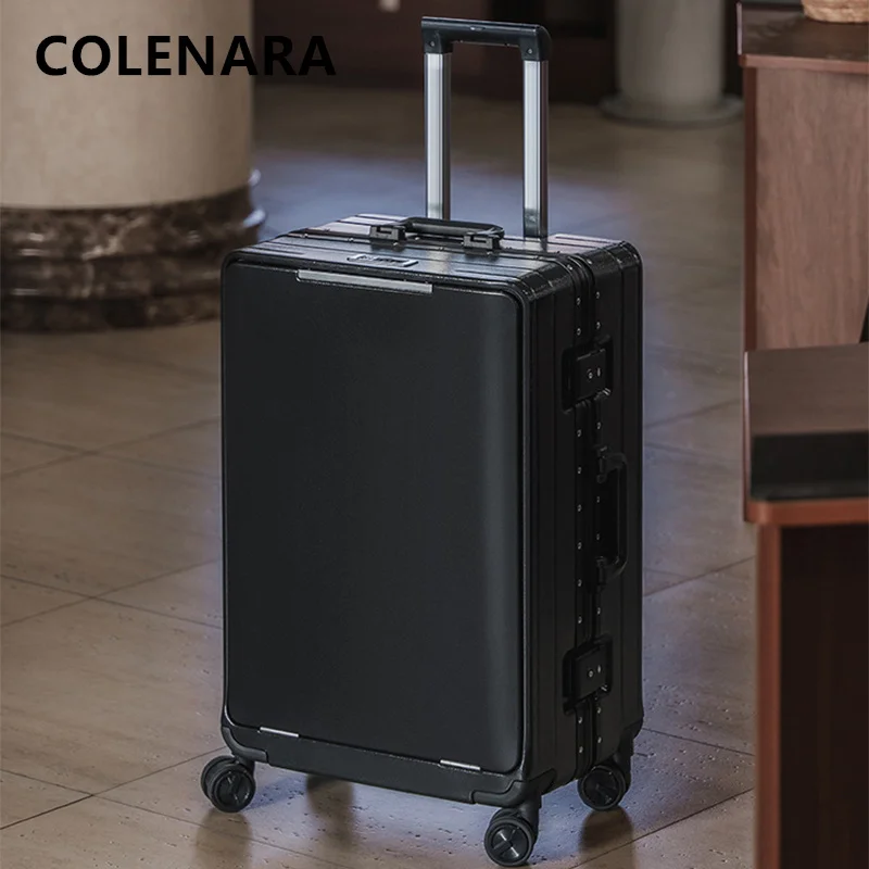 Чемодан на колесиках COLENARA, 20-дюймовый посадочный чемодан, 24 дюйма, чемодан на колесиках с алюминиевой рамой, 26 дюймов, предметы первой необходимости для семейных путешествий, чемодан для салона