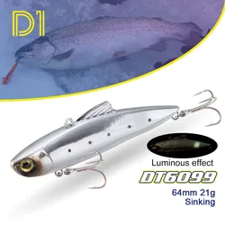 D1 Winter Ice Fishing VIB Lure 85mm 21g Balancer Trolling With Vibration Wobblers Artificial Bait Tackle For Pike Carp DT6099