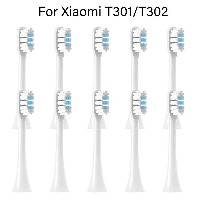 Replaceable Brush Heads for XIAOMI MIJIA T301 T302 Soft DuPont Clean Bristle WhiteBlue Dark Blue Sonic Nozzles