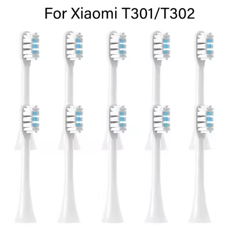 Replaceable Brush Heads for XIAOMI MIJIA T301 T302 Soft DuPont Clean Bristle WhiteBlue Dark Blue Sonic Nozzles