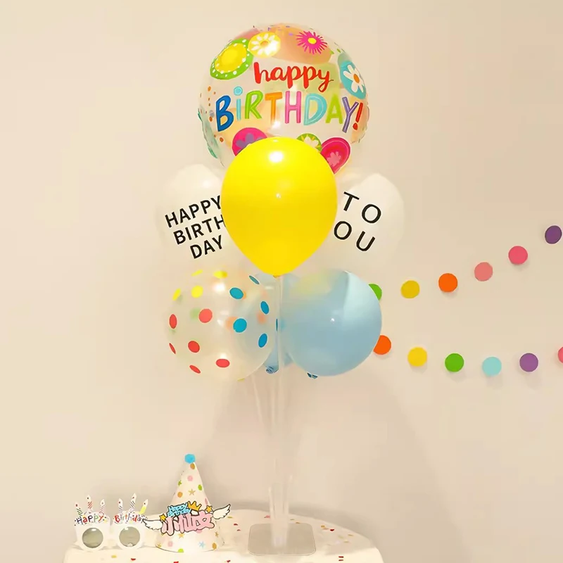 7tubes Balloon Stand Holder Birthday Party Decor Balloon Support Wedding Party Decoration Balloons Collection Stick Supplies