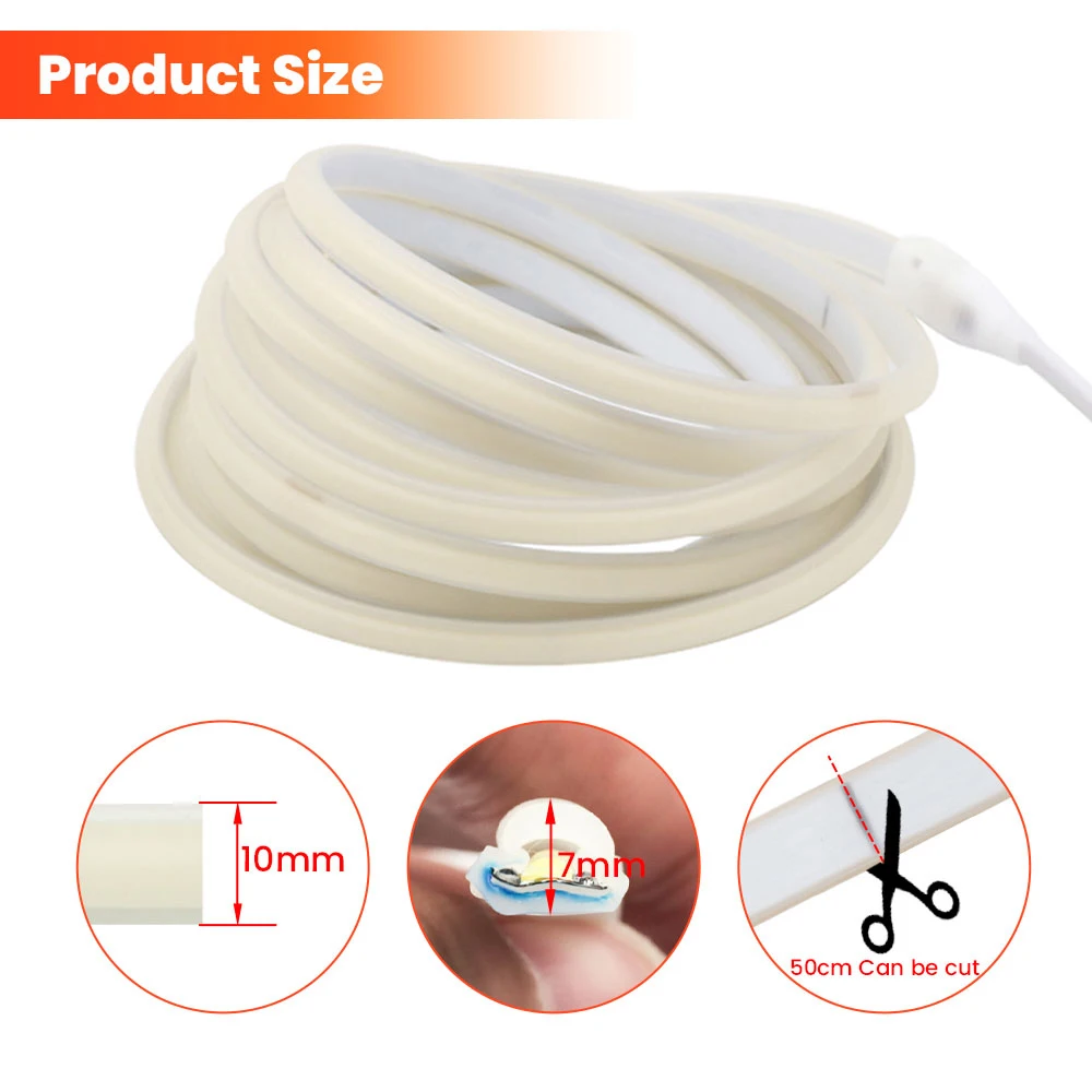 220 В 110 В COB Светодиодная лента Выключатель ЕС США Комплект вилок питания 1 м 2 м 5 м 10 м Высокая яркость 288 светодиодов Гибкая лампа RA90 Водонепроницаемый домашний декор