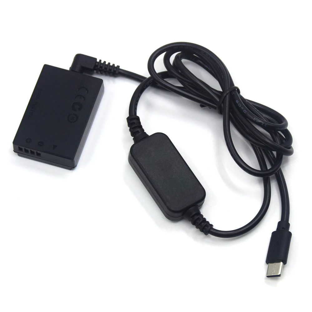 

LP E12 Dummy Battery DR-E12 Coupler USB Type C DC Cable for Canon EOS M M2 M10 M50 M100 M200 Camera