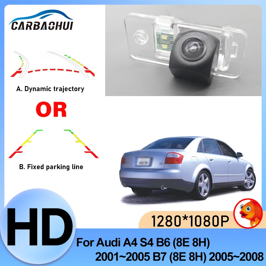 Wireless Camera HD Night Vision Rear view Camera Back up Reverse Camera For Audi A4 S4 B6 (8E 8H) 2001~2005 B7 (8E 8H) 2005~2008