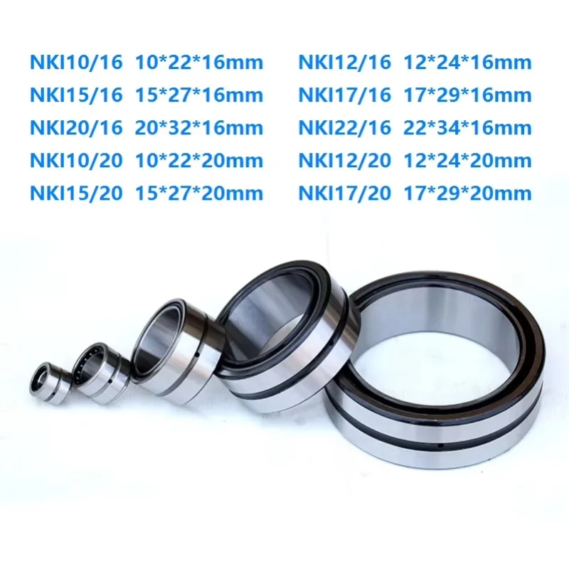 10pcs NKI10/16 NKI12/16 NKI15/16 NKI17/16 NKI20/16 NKI22/16 NKI10/20 NKI12/20 NKI15/20 NKI17/20 Heavy Duty Needle Roller Bearing