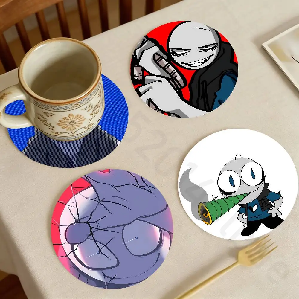 

P-Peters-S Your Boyfriend Wooden Cup Coaster Tea Coffee Beverage Colour Printing Cup Mat Home Restaurant Decorations