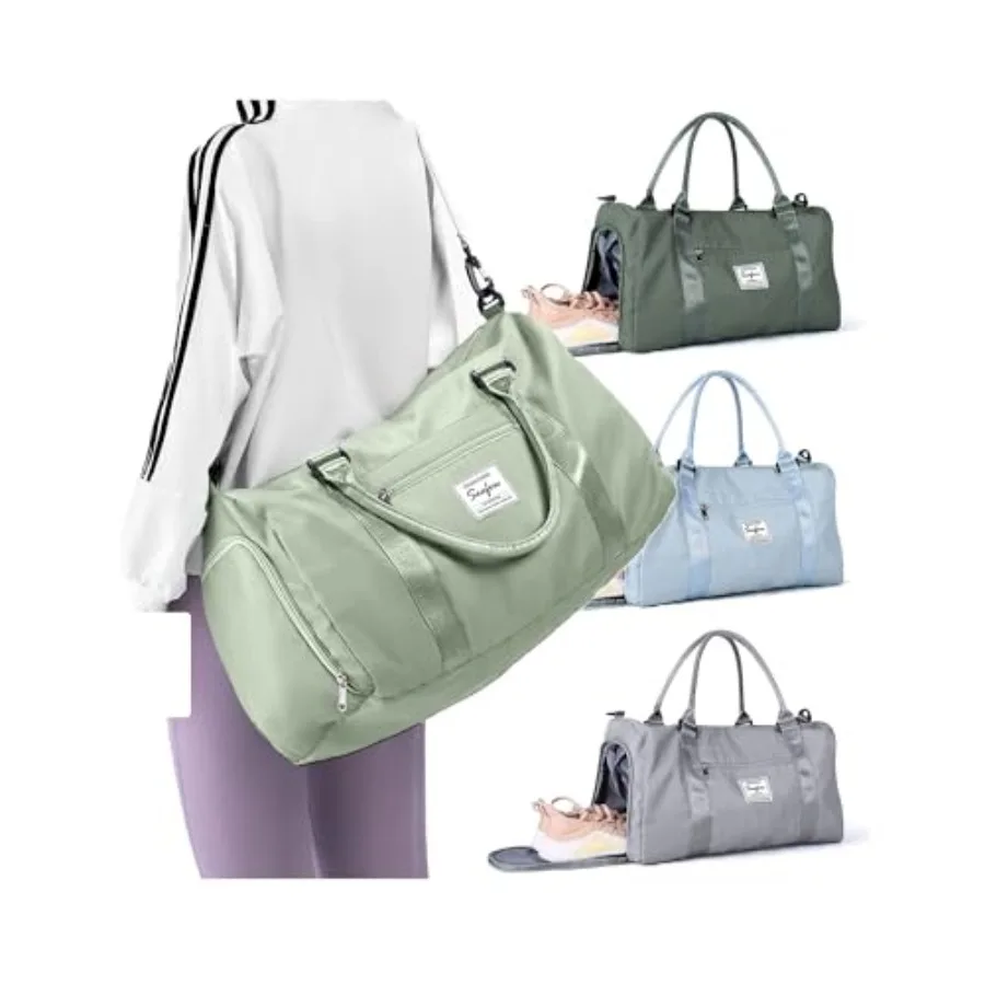 Weekender Duffel Bags for Women Men, Travel Totes Bag for Airplane, Cute Sports Gym Dance Overnight Luggage Bag with Wet Pocket