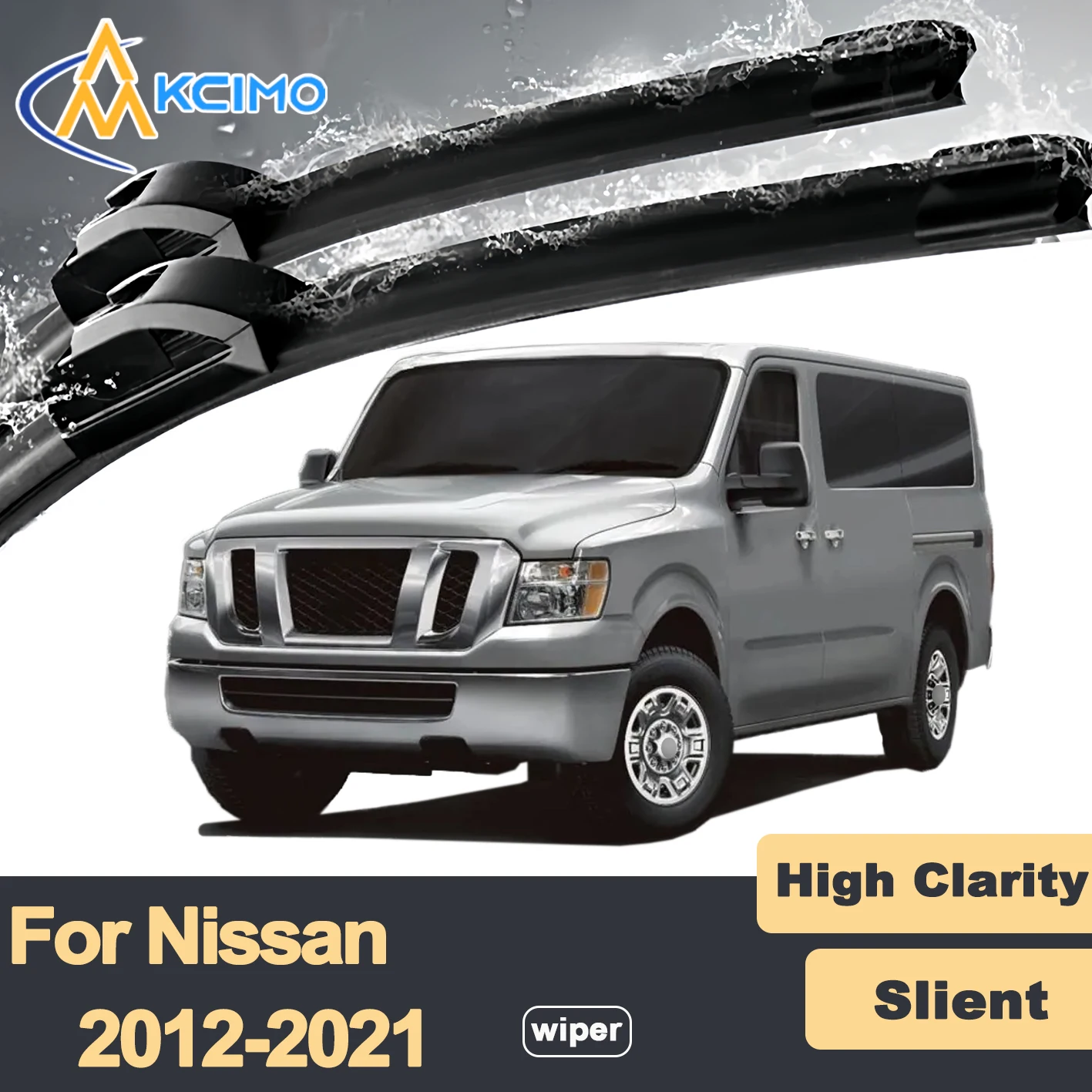 

Premium Rubber Durable Silent Windshield Wiper Blades 2pcs for Nissan NV F80 2012-2021 NV1500 NV2500 HD NV3500 HD