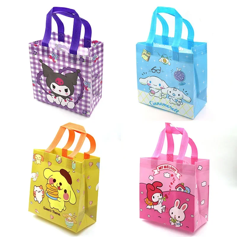 Sanrio Kuromi Mymelody Cinnamoroll Kawaii Japanese Cartoon Gift Bags Non-Woven Bags Shopping Tote Bags Storage Bags