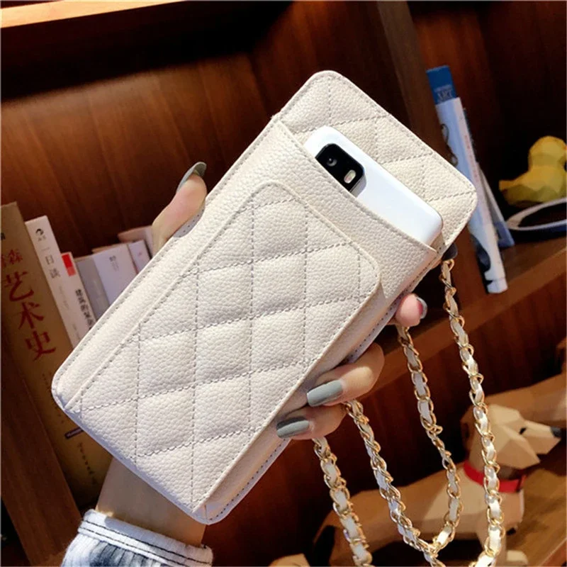 Universal bag For 16pro 16plus iphone 11 12 13 14 15 16 ProMax Case Leather Wallet Card Fundas Samsung s22 S23 s24 Strap Cover