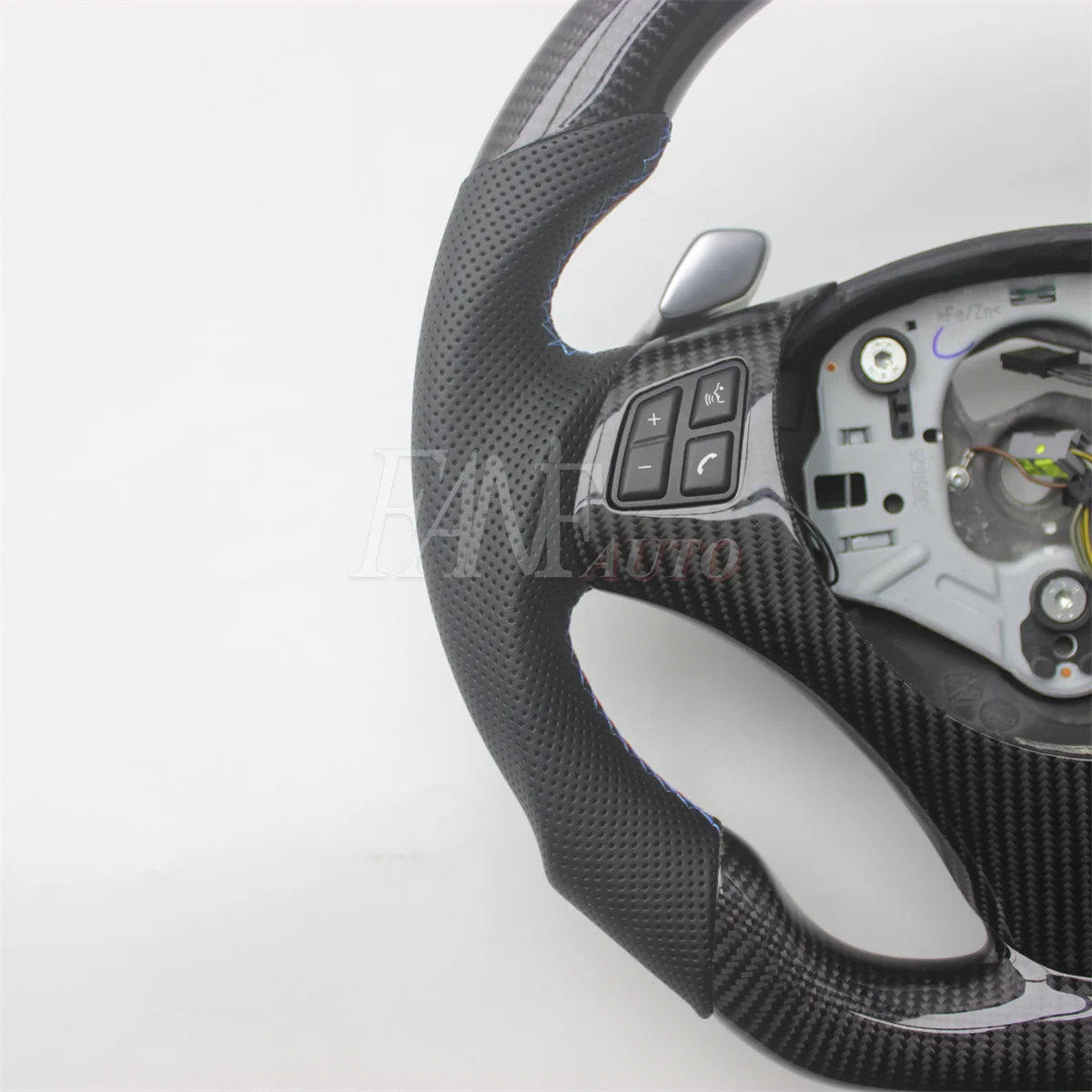 Replacement Real Carbon Fiber Steering Wheel with Leather for BMW E90 E91 E92 E93 3 SERIES 2004-2013