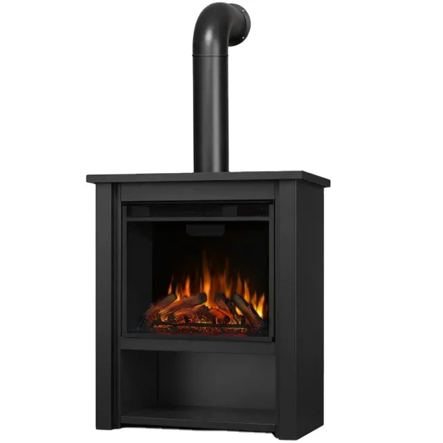 23 Inch Black   Decor Flame TV Stand Decoration Fireplaces  With Electric Fireplace Electric Heater Modern Fireplace Mantels