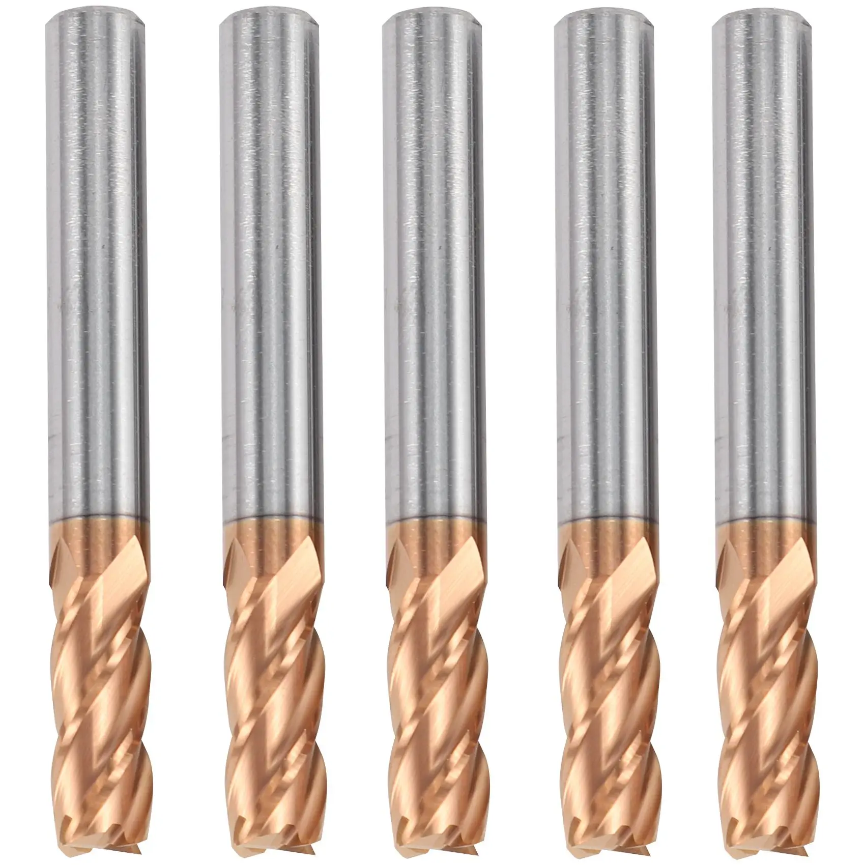 A84E-5PCS 6Mm 4 Flute Carbide Endmills CNC Milling Cutter Milling Slotting Profiling Face Mill Spiral Bits
