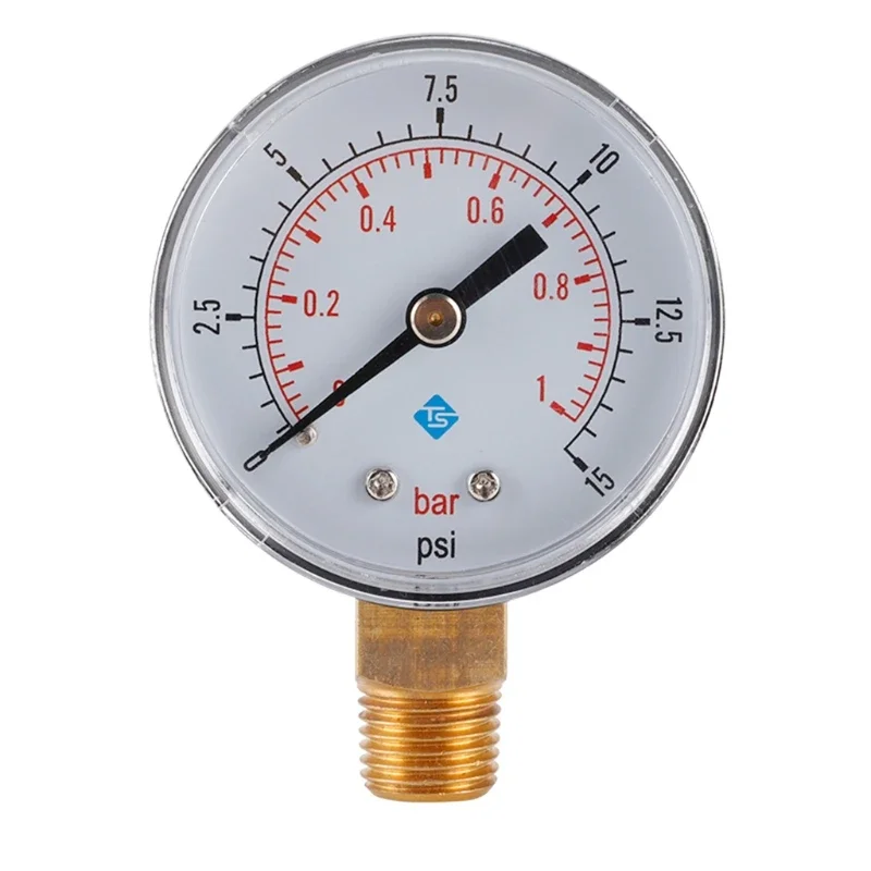 Pressure Gauge 0-15psi/0-1bar BSPT 1/4