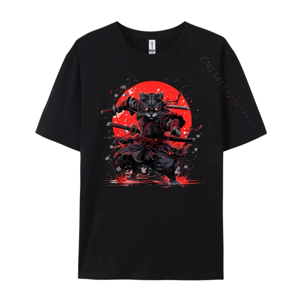 

Japanese Bushi Cat Graphic T Shirts Men Oversize High Quality Cotton Comfortable T Shirt Luxury Designer Clothes