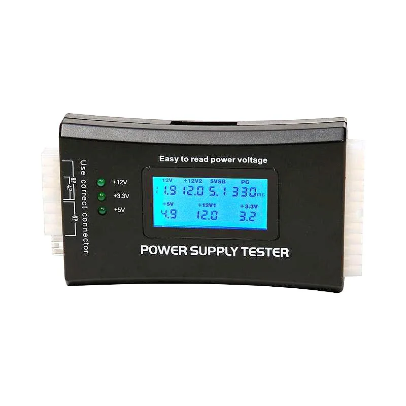 Professional ATX Power Supply Tester LCD Screen Diagnostic Detector Desktop PC Electrical Voltage Checker Repair Tool Kit
