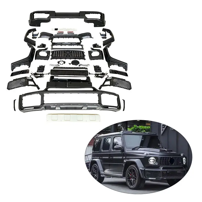 

Автомобильные комплекты бампера W464 Обновление Brabus Полный комплект кузова для Mercedes Benz W464 BRABUS Комплект переднего и заднего бампера