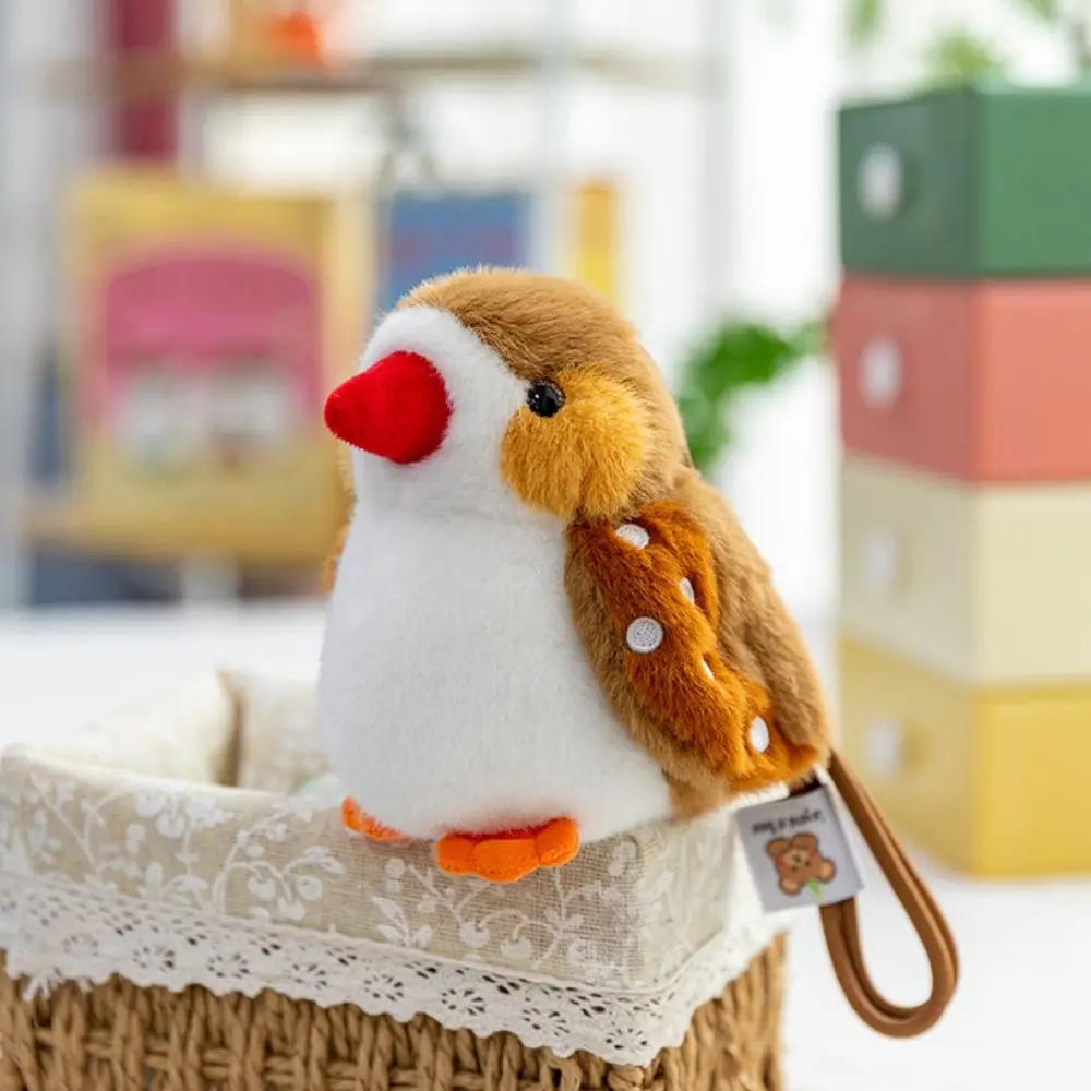 10 stijlen schattige dierenvogel sleutelhanger simulatie mus vogel pop hanger realistische kawaii harige vogels sleutelhangers tas hanger